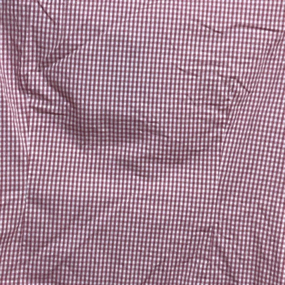 Michael Kors Slim Fit stretch short sleeved  plaid red ‎ white Women's blouse XL